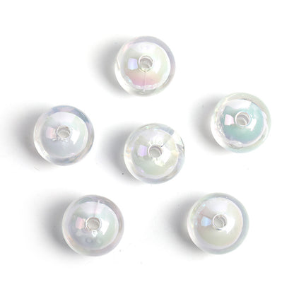 Transparent Round Acrylic Beads 16mm UV Plating Colored 100pcs 13