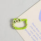 Zinc Alloy Kitty Trigger Spring Keyrings Painted Colorful 6pcs 12