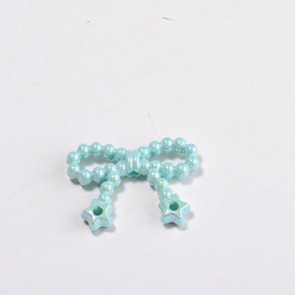 Knitted Bow Acrylic Beads 32mm Solid and Transparent Colors 10pcs 9