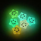 Glow Flat Smiley Star Heart Flower Acrylic Beads 10-12mm 100pcs 4