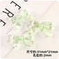 Transparent Bow Acrylic Beads 31mm AB Colored Plating 1pc 13