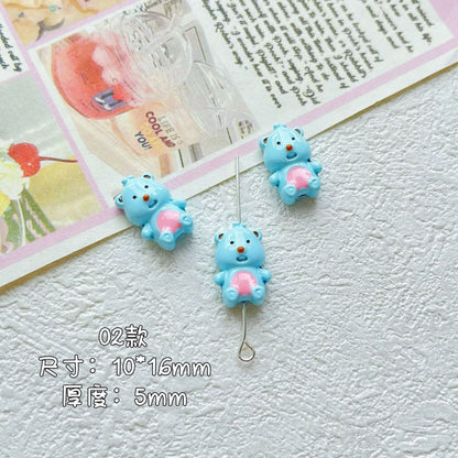3D Loopy Metal Beads 16mm Baking Painted Glossy 10pcs 7
