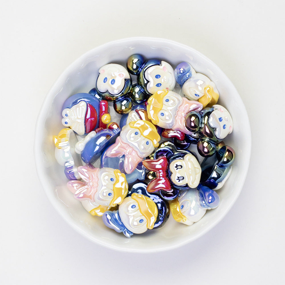 Disney Series Character Resin Beads Playful Faces 20pcs 11