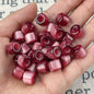Gradient Color Resin Barrel Beads 10mm Chunky Navy to Sky Blue 10pcs 23
