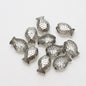 Electroplated Small Fish Glass Beads 10x14mm Translucent 30pcs 17