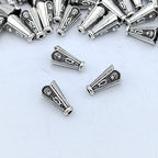 Cone Metal Beads 13mm Vintage Pattern Silver Tone 200pcs 4