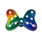 Sweet Polka Dotted Bow Acrylic Beads 29mm Colorful Mixed 10pcs 31