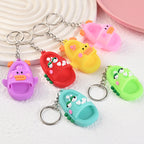 Cartoon Slipper Keychain PVC Soft Adhesive Colorful 5.9cm