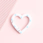 Metal Painted Dotted Heart Trigger Spring Keyrings 25mm 10pcs 5