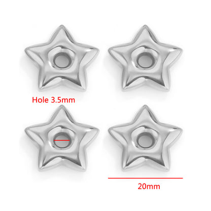 Stainless Steel Geometric Spacer Beads 5pcs 11