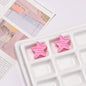 Colorful Recessed Star Acrylic Beads 17mm Mixed Colors 20pcs 12
