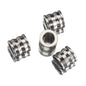 Stainless Steel Irregular Tube Metal Beads 8mm Chunky Textured 20pcs 7