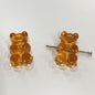 Clear Candy Colored Teddy Bear Acrylic Beads 12x18mm 10pcs 17