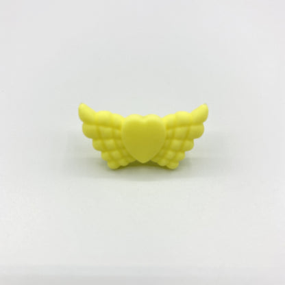 Wing Silicone Beads Multi Colors 20pcs