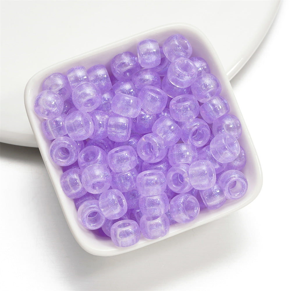 Mermaid Color Pony Beads 9mm Acrylic Pearly Pastel 200pcs 12