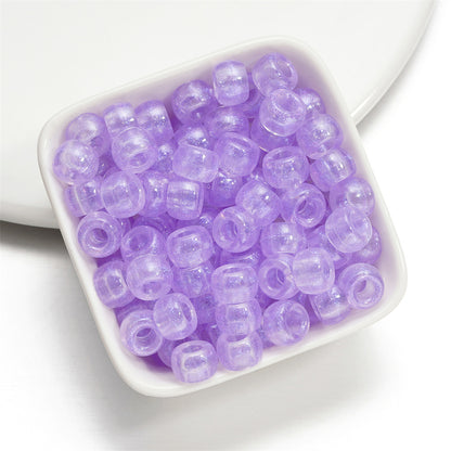 Mermaid Color Pony Beads 9mm Acrylic Pearly Pastel 200pcs 12