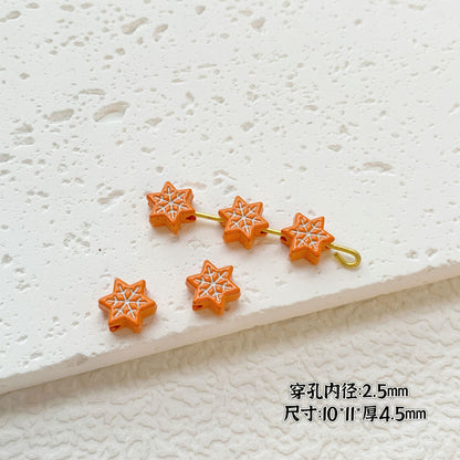 Painted Cute Character Plate Series Metal Beads Bulk 20pcs 28