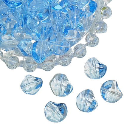 Irregular Moonstone Glass Beads 14mm Clear Pastel Mixed Colors 50pcs 5
