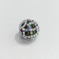 Rhinestone Bubblegum Beads 18mm Chain Enlaced Mixed Colors 4pcs 13