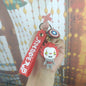 Soft Rubber Halloween Clown Keychain with Orange Hair and Yellow Eyes 10