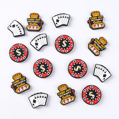 Silicone Focal Beads Casino Slot Machine 777 Crown Design 20pcs 3