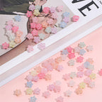 Crackle Star Acrylic Beads 11mm Translucent Glossy 100pcs 3