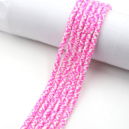 Flat Clay Beads 6mm Colorful Matte Polymer Spacer 10 Strands 11