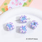 Plaid Sunflower Square Acrylic Beads 14mm Colorful Floral 10pcs 21