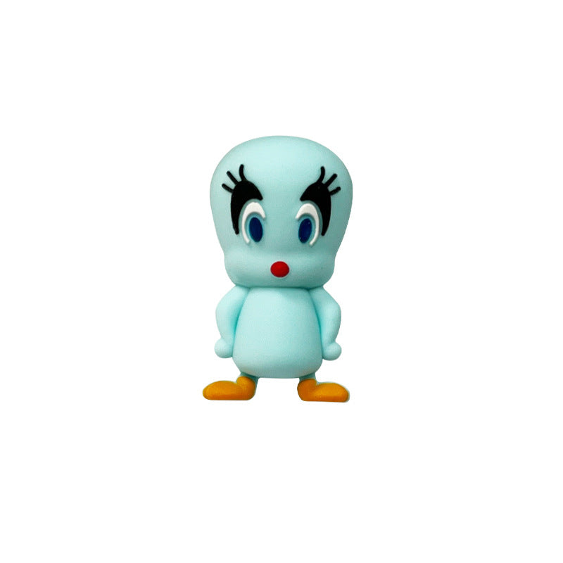 Silicone 3D Focal Beads Duck Figure Standing Pose 20pcs 8