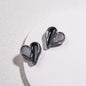 Clear Two-Tone Heart Acrylic Beads 18mm Glossy Enamel Finish 20pcs 15