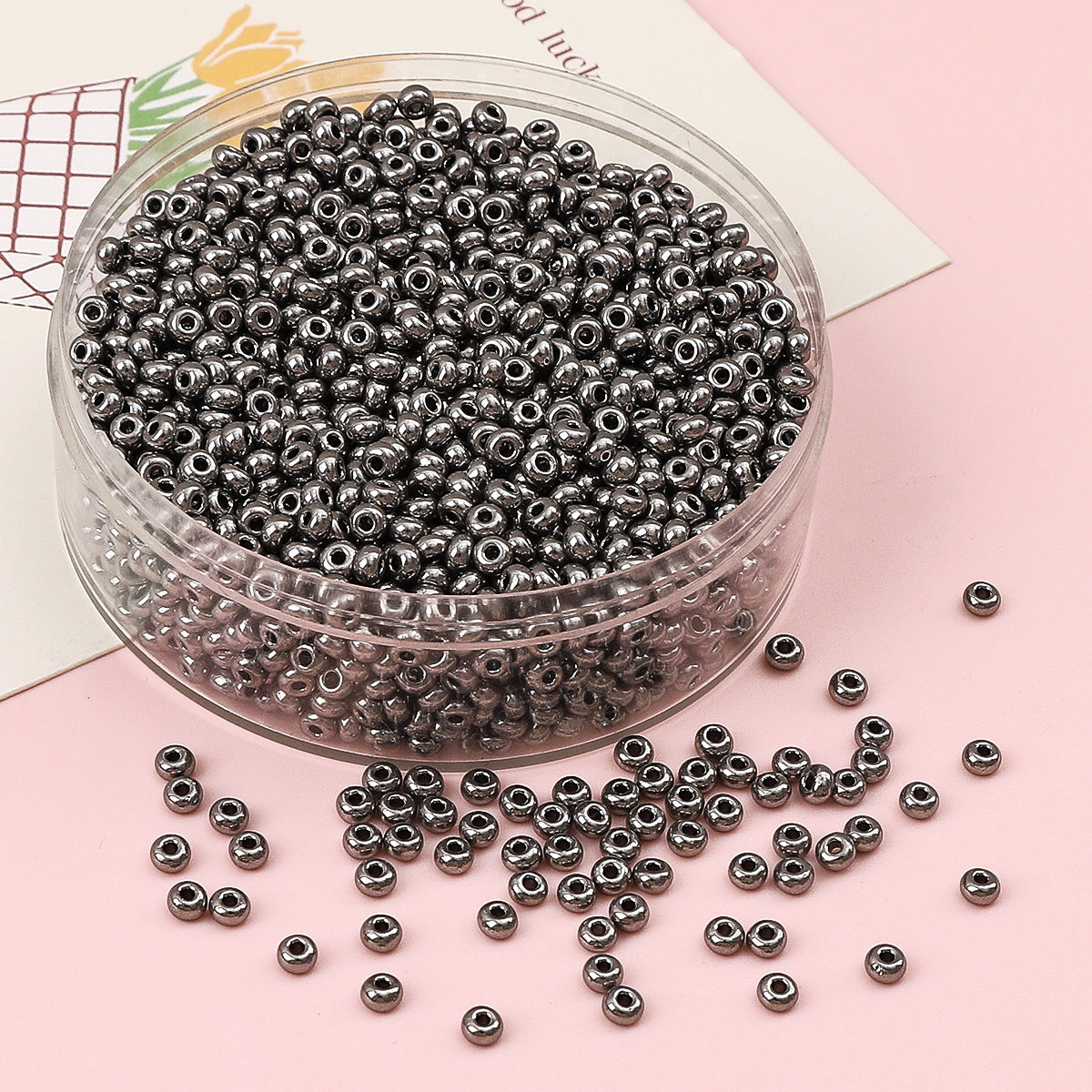 Metallic Seed Glass Beads 2mm Premium Colorful Shimmering 3000pcs 25