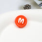 Baking Painted Acrylic Beads 18mm Enamel Candy Letter 50pcs 15