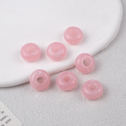 Acrylic Round Spacer Beads 14mm Antique Blooming Ink 50pcs 11