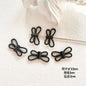 Baking Painted Black and White Metal Beads Quirky Shapes 10pcs 15