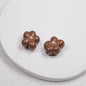 Hand Painted Irregular Flower Acrylic Beads 16mm Enamel Finish 50pcs 19