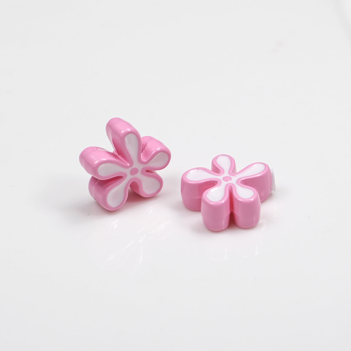 Irregular Sponge Flower Acrylic Beads 14mm Glossy Colorful 50pcs 7