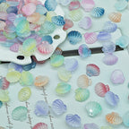Czech Glass Beads Scallop Shell 16-18mm Frosted Pastel Colors 25pcs 3