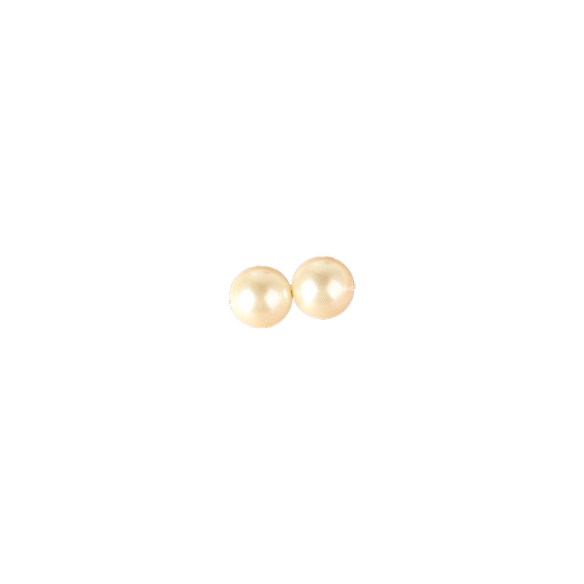 Pearl Glass Beads Round 5-12mm Yellow Imitation 10pcs 4