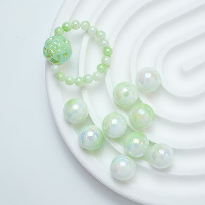 Pearl Round Acrylic Beads 6-10mm Dual Color Gradient Imitation Pearl 11