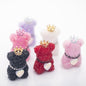 Sugar Crown Bear Rhinestone Focal Beads Alloy with Rhinestones 10pcs 7