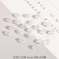 Transparent Rhombus Acrylic Beads 4-10mm Colored Mixed 9