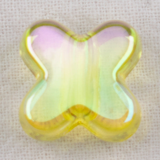 Transparent Clover Acrylic Beads 15x18mm AB Plating Colored 100pcs 8