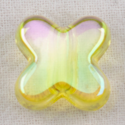 Transparent Clover Acrylic Beads 15x18mm AB Plating Colored 100pcs 8