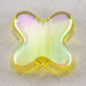 Transparent Clover Acrylic Beads 15x18mm AB Plating Colored 100pcs 8