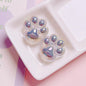 Transparent Cat Claw Acrylic Beads 26mm UV Plating 5pcs 12