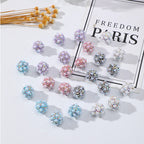 Pearl Clay Ball Rhinestone Beads 16mm Mosaic Shimmer 20pcs