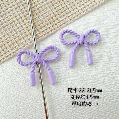 Baking Painted Cookies and Twisted Bow Metal Beads 15mm 21mm 20pcs 20
