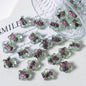 Lampwork Glass Beads Star 16mm Clear Stardust 5pcs 4