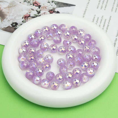 Iridescent Foil Filled Resin Beads 8-16mm Glossy Multicolor 40pcs 13