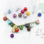 Glossy Metallic Round Acrylic Beads 10mm Colorful Assorted 50pcs 4